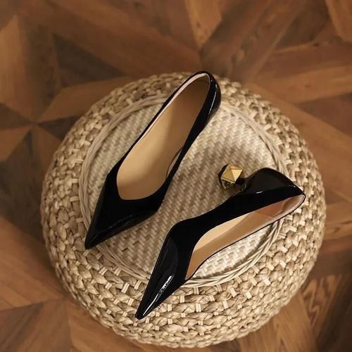 Talon Moyen  Talons Hauts Pour Femmes,Mode Corenne,pissage Pointu,En Forme De Talon Peu Profond,Optique,Chaussures Simples Pour Femmes,Printemps,Automne,2023 - 35
