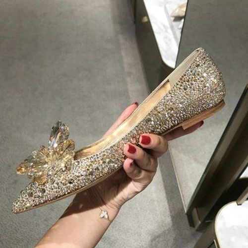 Talons Hauts Biscuits Cendrillon Pour Femmes,Chaussures De Mariage,Bout Pointu,Escarpins De Fte En Cristal,Plus Rcent,2024,5cm,7cm,9cm - 35