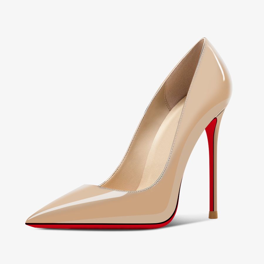Talons Hauts Noirs Extra Fins Pour Femmes,Semelle Rouge,Bouche Super Peu Profonde,Grandes Chaussures Simples Professionnelles,12cm,2024 - 42