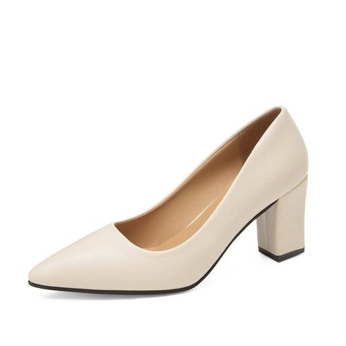 Talons Hauts Pointus En Cuir Verni Peu Profond Pour Femmes,Chaussures  Plateforme Fine,Escarpins De Travail,Mode lgante, - 35