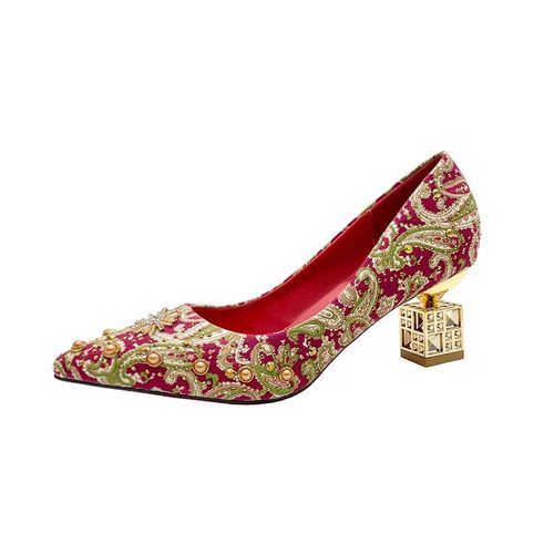 Talons Hauts Pointus En Forme De Parker Pour Dames,Chaussures De Mariage De 5cm Et 7cm,Chaussure De Banquet De Voyage  Structure Carre,Automne, - 34