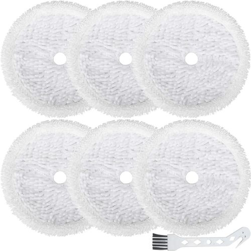 Tampons De Remplacement Pour Bissell 3115 Spinwave Robot Aspirateur, Accessoires 6 Chiffon De Vadrouilles + 1 Brosse De Nettoyage (6 Pices)[CLE152188]