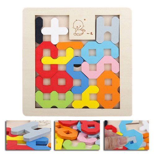 Tangram En Bois Cerveau Teaser 3d Puzzle Jouet Tetris Prscolaire Magination Intellectuel ducatif Enfants Jouet Color Jisgaw Conseil