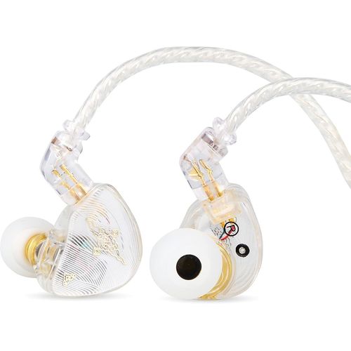 Tangzu Wan'er S.G couteurs Intra-Auriculaires HiFi 10 mm avec diaphragme en Pet de Forme Ergonomique, Cble Tress OFC Dtachable  2 Broches pour Musicien, DJ (Blanc, TANGZU Wan'er S.G)