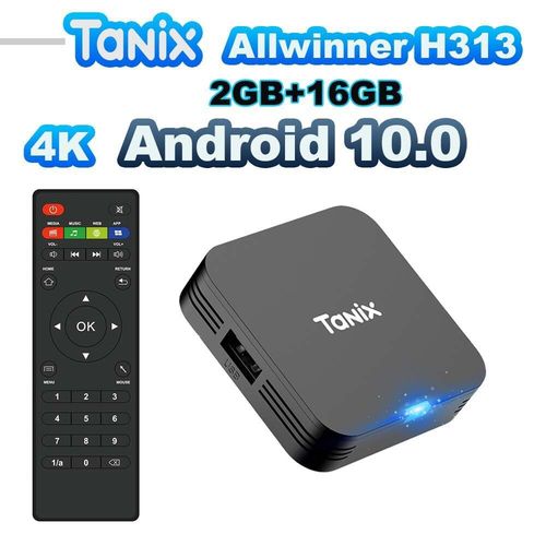Tanix TX1 Android 10 TV Box 2.4G WIFI 4K HDR 3D 8GB 16GB Allwinner H313 Quad Core lecteur multimdia mondial - Type 2GB 16GB