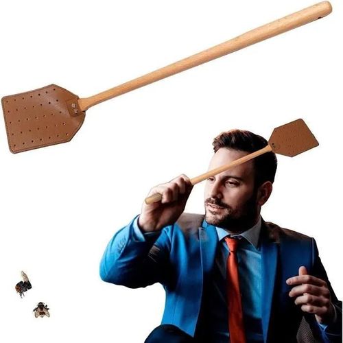 Tapette  Mouches | Outil D\'crasement Des Mouches En Cuir Pour Le Travail Du Bois Peu Encombrant,Tapette  Mouches Intrieur[H111]