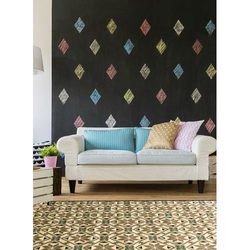 Tapis Chambre Bc Carreau De Ciment Bleu 60 X 110 Cm Fabriqu En Europe Tapis De Salon Moderne Design Par Unamourdetapis