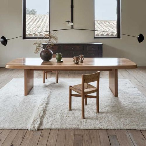Tapis Blanc Contemporain En Laine - 200 X 300 Cm