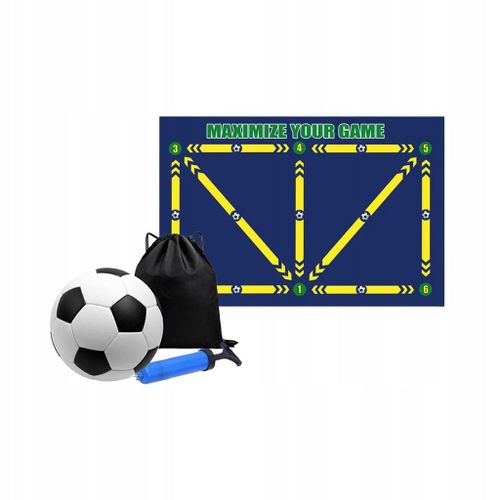 Tapis D'entranement Footstep, Accessoires De Football Avec Ballon, Bleu Fonc