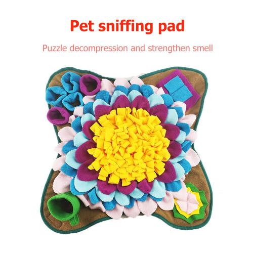 Tapis D'entranement Pour Chien, Chiot Reniflant, En Forme De Fleur Colore, Pour Le Travail, Alimentation Lente, Jouet D'intelligence