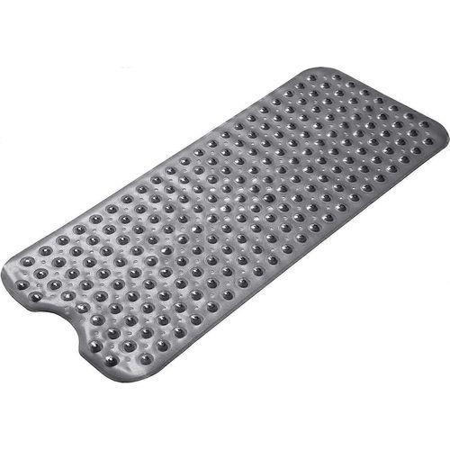 Tapis De Baignoire Noir Transparent Tapis De Bain Antidrapant Pour Baignoire, Tapis De Scurit Pour Bain Et Douche 40 X 16 Pouces Avec Ventouses Et Trous De Drainage, Tapis De Douche Extra Large