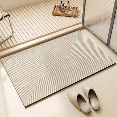 Tapis De Bain Super Absorbants De Style Wabi-Sabi Avec Caoutchouc Antidrapant,Tapis De Baignoire Simple Pour Salle De Bain,Tapis De Sol  Schage Rapide,Facile  Nettoyer - Type 40x60cm 16x23inch #A