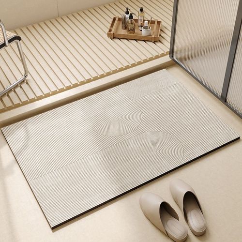 Tapis De Bain Super Absorbants De Style Wabi-Sabi Avec Caoutchouc Antidrapant,Tapis De Baignoire Simple Pour Salle De Bain,Tapis De Sol  Schage Rapide,Facile  Nettoyer - Type 40x60cm 16x23inch #C