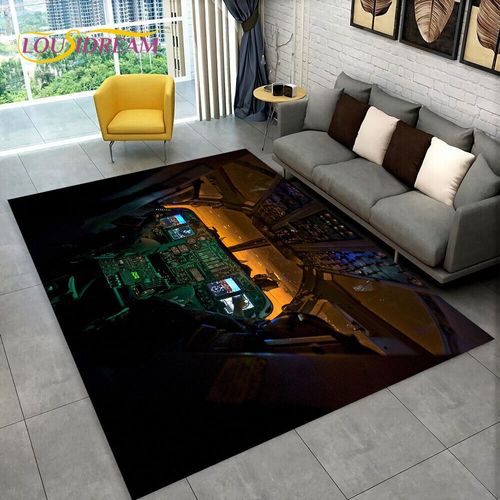Tapis De Cabine De Cockpit De Contrle D'avion De Chasse,Dcor De Portes De Canap,Zone Lea,Polymres De Sol Non Ald,Salon,Chambre  Coucher,Maison - Type 60x90cm #E
