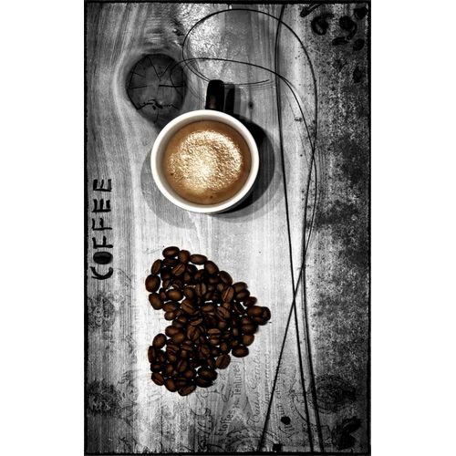Tapis De Cuisine 50x80 Cm Polyester Coffee Gris