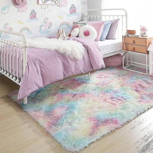 Tapis De Dcoration De Chambre Licorne 120 X 160 Cm, Tapis Pastel Pour Enfants, Tapis  Poils Longs Pour Chambre D'enfant, Tapis De Jeu Doux Pour Bb, Tapis Pelucheux Pour Le Salon, Tapis En Peluche Pour Salle De Jeux