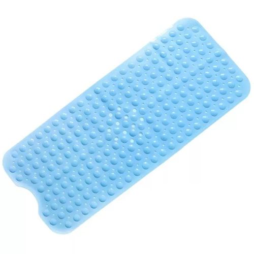 Tapis De Douche Extra Large Antidrapant En Caoutchouc  Ventouses Pour Enfants (100 X 40 Cm) - Bleu