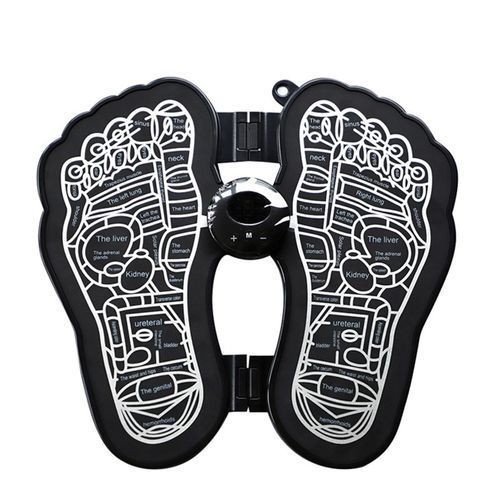 Tapis De Massage Ems Pulse Pour Les Pieds, Appareil De Massage Des Points D'acupuncture, Stimulation De La Circulation Sanguine, Portable, Pour La Maison Et Le Bureau, Noir, Rechargeable, Version Anglaise