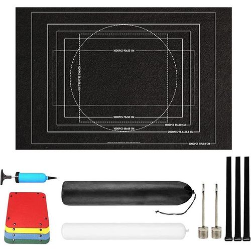 Tapis De Puzzle 1500 Pices - Tapis Puzzle Rouleau Feutre, Tapis De Rangement Pour Puzzle, Tapis De Puzzle Portable, Tapis De Puzzle Rangement De Voyage (Noir)