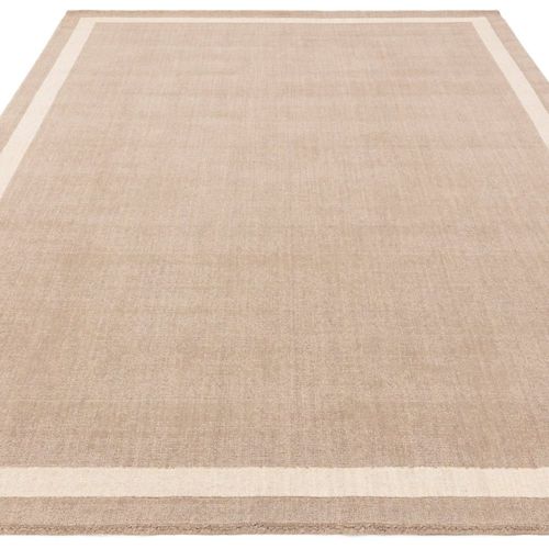 Tapis De Salon Moderne En Laine Beige 200x290 Cm