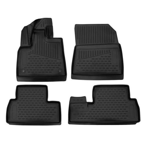 Tapis De Sol En Caoutchouc 3d Exclusive Compatible Avec Peugeot Rifter Depuis 2018 4pcs, Systme De Fixation, Toutes Saisons