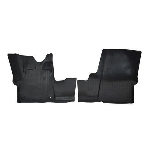 Tapis De Sol En Caoutchouc Tpe Toutes Saisones Pour Peugeot Traveller Depuis 2018 (2pcs-Devant), Noir, Antidrapant, Toutes Saisons