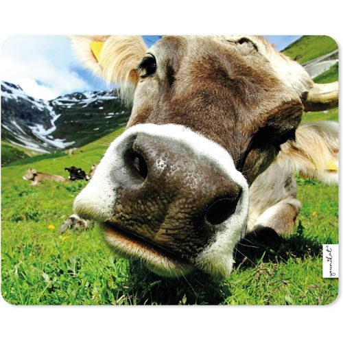 Tapis de souris avec motif vache I 24 x 19 cm I Tapis de souris de taille standard I Impression de qualit sur caoutchouc cellulaire I Antidrapant Impermable et facile  nettoyer I dv_1244