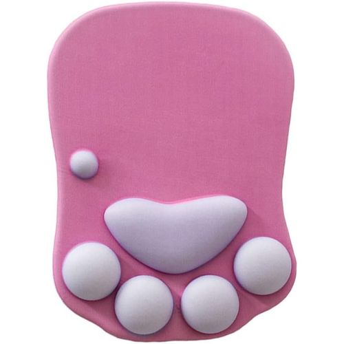 Tapis de souris Cat Paw avec support de poignet Soft Gel Wrist Rest Pad Cute Design - Coussin Confort Mousepad Ordinateur Mac Ordinateur Portable Tapis de souris Dcor de bureau (rouge-violet