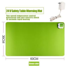 Tapis de souris de bureau en cuir Pu pour clavier et ordinateur portable  chauffant idéal pour l'hiver - Type Green 24V 60X36CM-50W