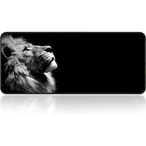 Tapis de souris de jeu large Tapis de souris Tapis de souris clavier de bureau avec base en caoutchouc antidrapante Tapis de souris rectangulaire de 31.5