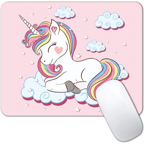 Tapis de souris de jeu mignon licorne color tapis de souris surface lisse tapis de souris en caoutchouc 24,9 x 18,9 cm.[F749]