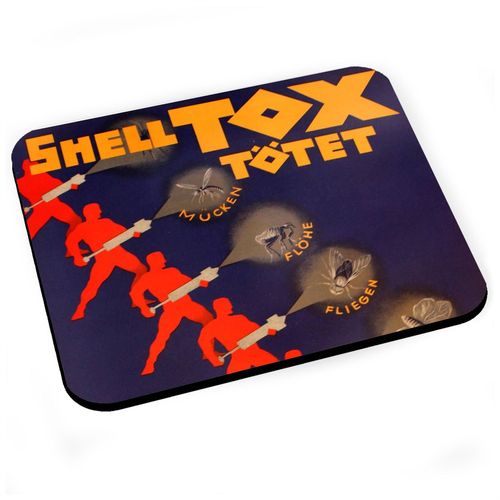 Tapis de Souris Shell Tox Art Deco Affiche Plublicitaire Ancienne Vintage