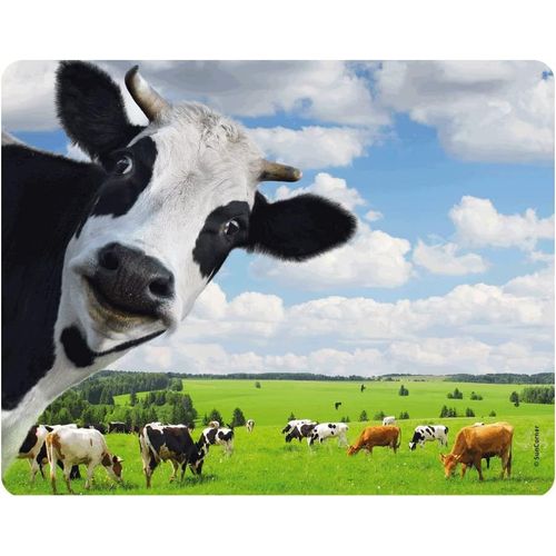 Tapis de souris/tapis de souris : vache, tapis de souris de qualit 23 x 19 cm en caoutchouc spcial extrmement rsistant  la dchirure avec dessous fortement adhsif pour un.[F334]