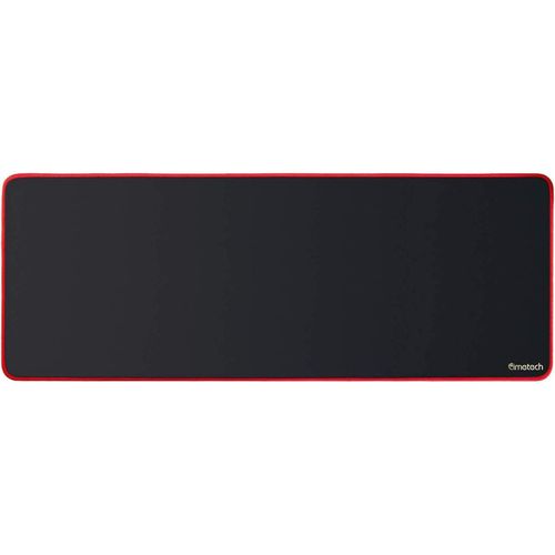 Tapis de Souris XXL de Jeu Multifonctionnel Etendu Large Durable avec Base en Caoutchouc Anti-Drapage,Sous-main de Clavier Souris avec Bords Surpiqu pour Bureau Gaming 118*315mm-Noir Rouge