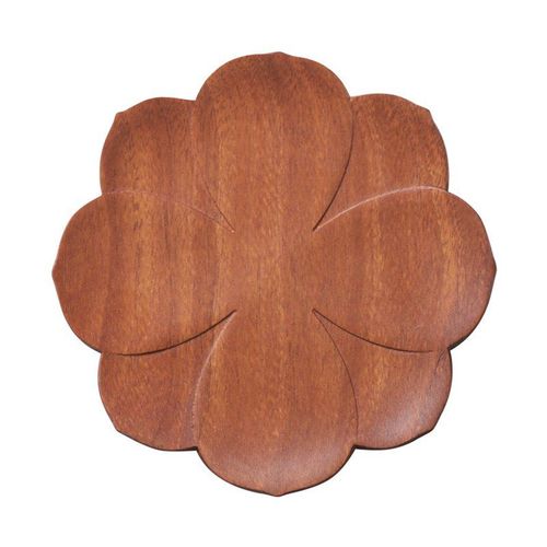 Tapis De Tasse En Bois De Santal, Sous-Verre De Style Chinois, Isolation Thermique Multi-Usage, Anti-Brlure, En Forme De Fleur, Pour Th, Caf