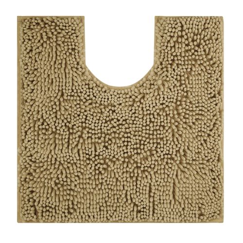 Tapis De Toilette En Forme De U,Lavable,En Peluche Extra Douce,Chenille,Microfibre,Super Absorbant,Shaggy,Lavage En Machine Et Sec - Type Camel-500mmx500mm