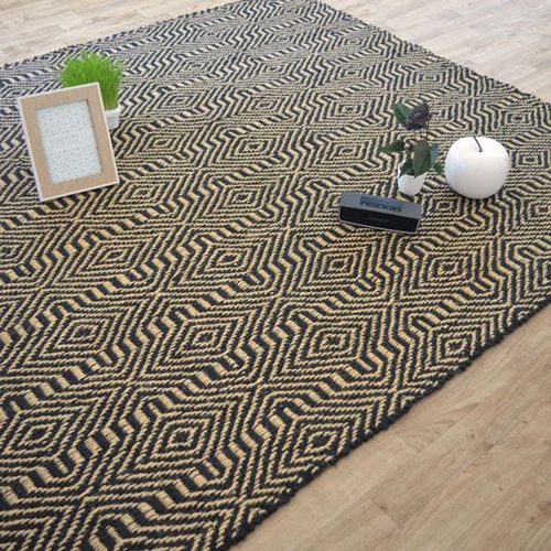 Tapis En Jute - Bicolore  Motifs Decoweb.Com - 120 X 170 Cm