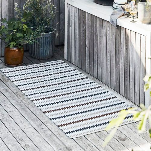 Tapis En Polyester Gris 200x90 Cm