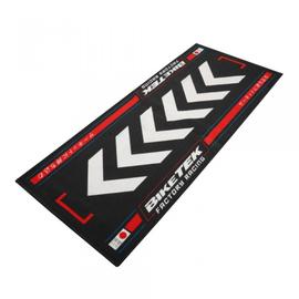 Tapis environnemental Biketek Garage Mat noir rouge pour moto paddock  atelier