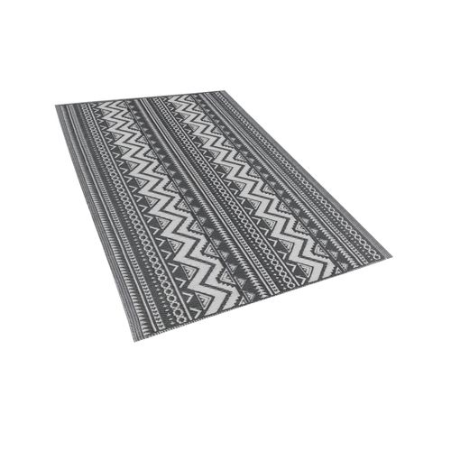 Tapis Extrieur Au Motif Zigzag Noir 120 X 180 Cm Nagpur