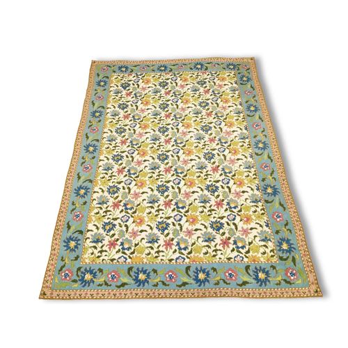 Tapis Fait Main Du Portugal Arraiolos 190x130 Cm Beige