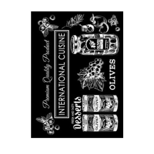 Tapis Internationale Cuisine Noir Dimensions - 50x120  Qualit Suprieure Pour Maison, Appartement, Bureau  Style lgant Et Durable  Confort Opti