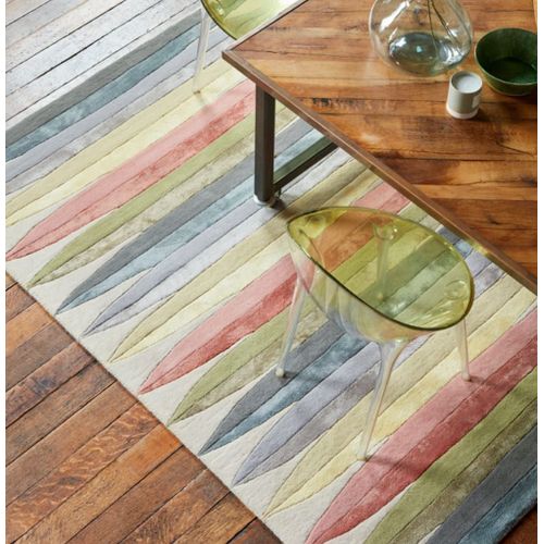 Tapis Moderne Tuft Main En Laine Multicolore 160x230 Cm