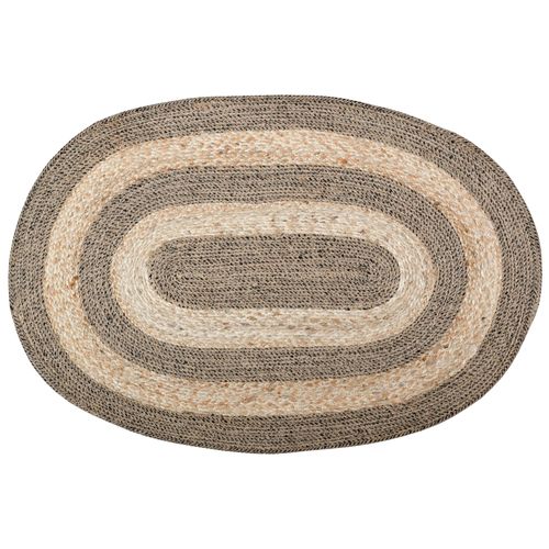 Tapis Ovale En Jute Naturelle Et Teinte Yvi