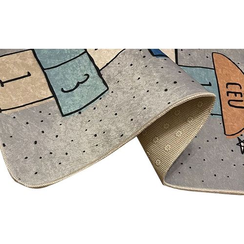 Tapis Polyester Argent 80 X 150 Cm
