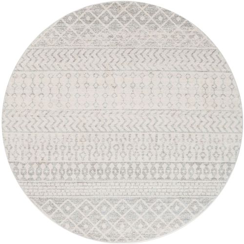 Tapis Rond Scandinave Bohme Gris/Blanc  160