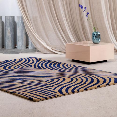 Tapis Salon 160x230 Groove Bleu