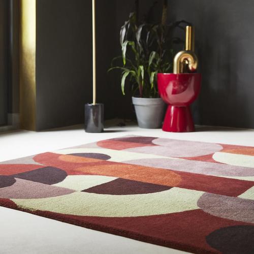 Tapis Salon Cosmo 160x230 Tuft Main En Laine Rouge