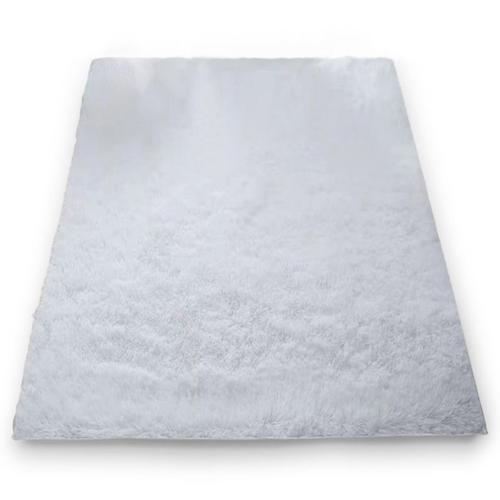 Tapis Salon Shaggy 200 X 300 Cm - Descente De Lit Chambre Grande Taille Tapis Poils Longs Blanc