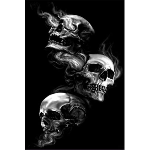 Tapis Skull Noir Dimensions - 80x150  Qualit Suprieure Pour Maison, Appartement, Bureau  Style lgant Et Durable  Confort Optimal, Facile  Net